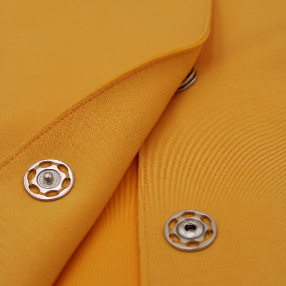Carolina Belle Montreal Yellow Longline Duster M Snap Front - Picture 4 of 11